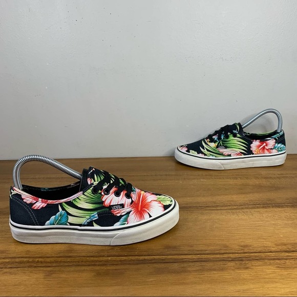 Vans Authentic Hawaiian Print Canvas Womens Sneaker Size 6 - Picture 1 of 9